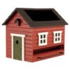 Fågelmatare med bad - Voederhuisje met bad, rood