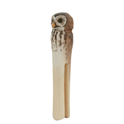 Houten wasknijper Uil