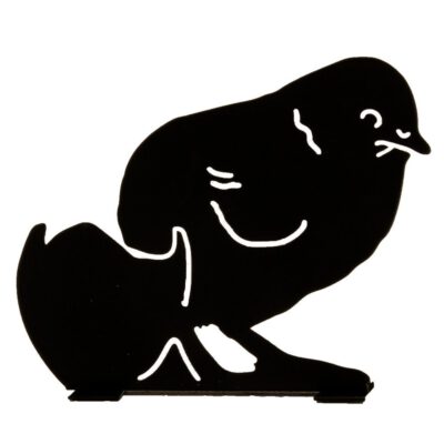 Silhouet Kuiken met ei