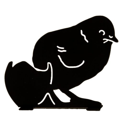Silhouet Kuiken met ei