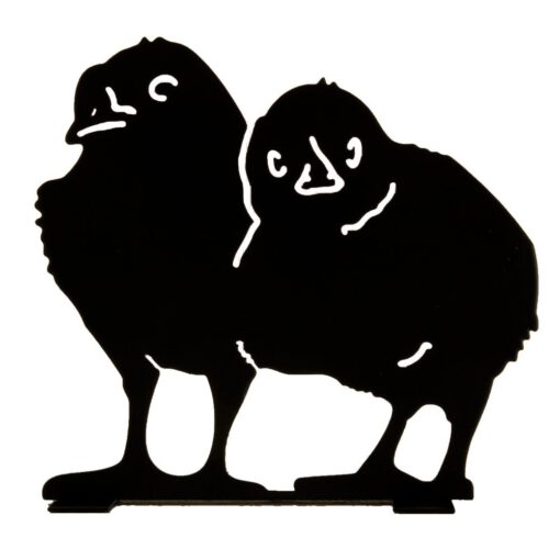 Silhouet twee kuikens