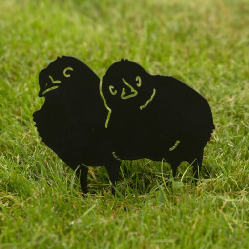 Silhouet twee kuikens - Afbeelding 2