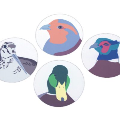 Onderzetters Weidevogels (set a 4 stuks)