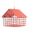 Rood voederhuisje voor vetbollen
